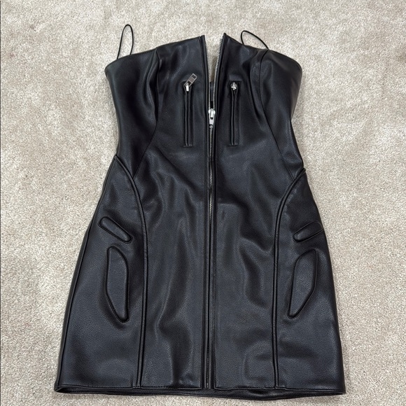 khy leather mini dress Kylie Jenner's Faux Leather Minidress Mixes Business with Pleasure